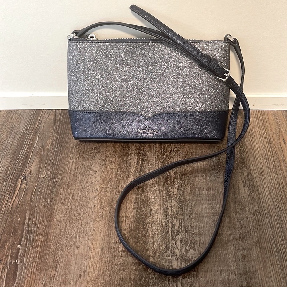Kate Spade Lola Glitter Crossbody in Dusk Navy